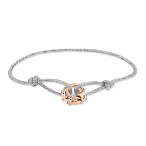 LIEBESKIND Berlin Stoffarmband LJ-1648-B-21 mit Edelstahl Anhänger in IP Roségold von Liebeskind