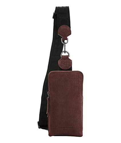 Liebeskind Berlin Suede Lizard Sling Umhängetasche, Small (18.5 cm x 9.5 cm x 2.5cm), merlot von Liebeskind