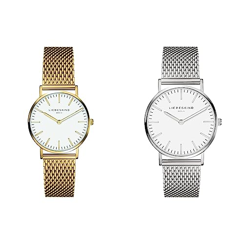 Liebeskind Damen Analog Quarz Armbanduhr mit Edelstahlarmband LT-0080-MQ & Damen Analog Quarz Armbanduhr mit Edelstahlarmband LT-0075-MQ von Liebeskind