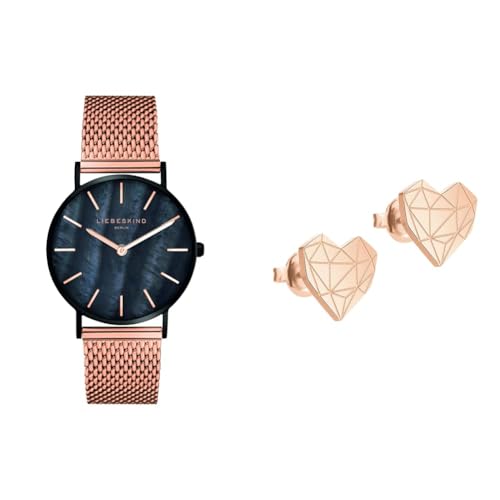 Liebeskind Damen Analog Quarz Armbanduhr mit Edelstahlarmband LT-0145-MQ & Damen-Ohrstecker Edelstahl LJ-0309-E-11 Liebeskind Damen Analog Quarz Armbanduhr mit Edelstahlarmband LT-0145-MQ & Damen-Ohrstecker Edelstahl LJ-0309-E-11 von Liebeskind