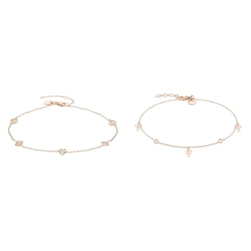 Liebeskind Damen-Fußkette Edelstahl One Size Rosé 32016803 & Tamaris Damen Fußkette in Roségold aus Edelstahl TJ-0015-A-27 von Liebeskind