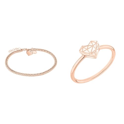 Liebeskind Fußkette LJ-0860-A-25 IP Roségold & Ring LJ-0866-R-56 IP Roségold von Liebeskind
