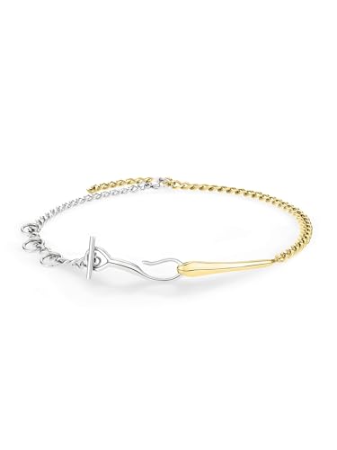 Liebeskind Halskette LJ-1415-N-38 aus Edelstahl in Silber/Gold von Liebeskind