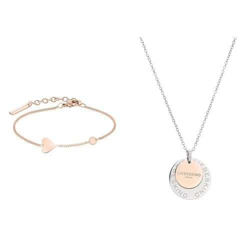 Liebeskind LJ-0511-B-20 Damen Armband Herz Edelstahl Rose 20 cm & Kette Edelstahl 45 cm LJ-0178-N-45 Liebeskind LJ-0511-B-20 Damen Armband Herz Edelstahl Rose 20 cm & Kette Edelstahl 45 cm LJ-0178-N-45 von Liebeskind