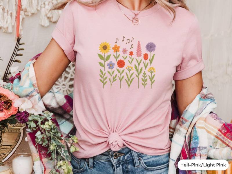 Wildflower Botany Übergroßes Besticktes Sweatshirt | Libelle T-Shirt Besticktes Mit Blumen Pullover Rundhals von LiebevollGeschenkeDE
