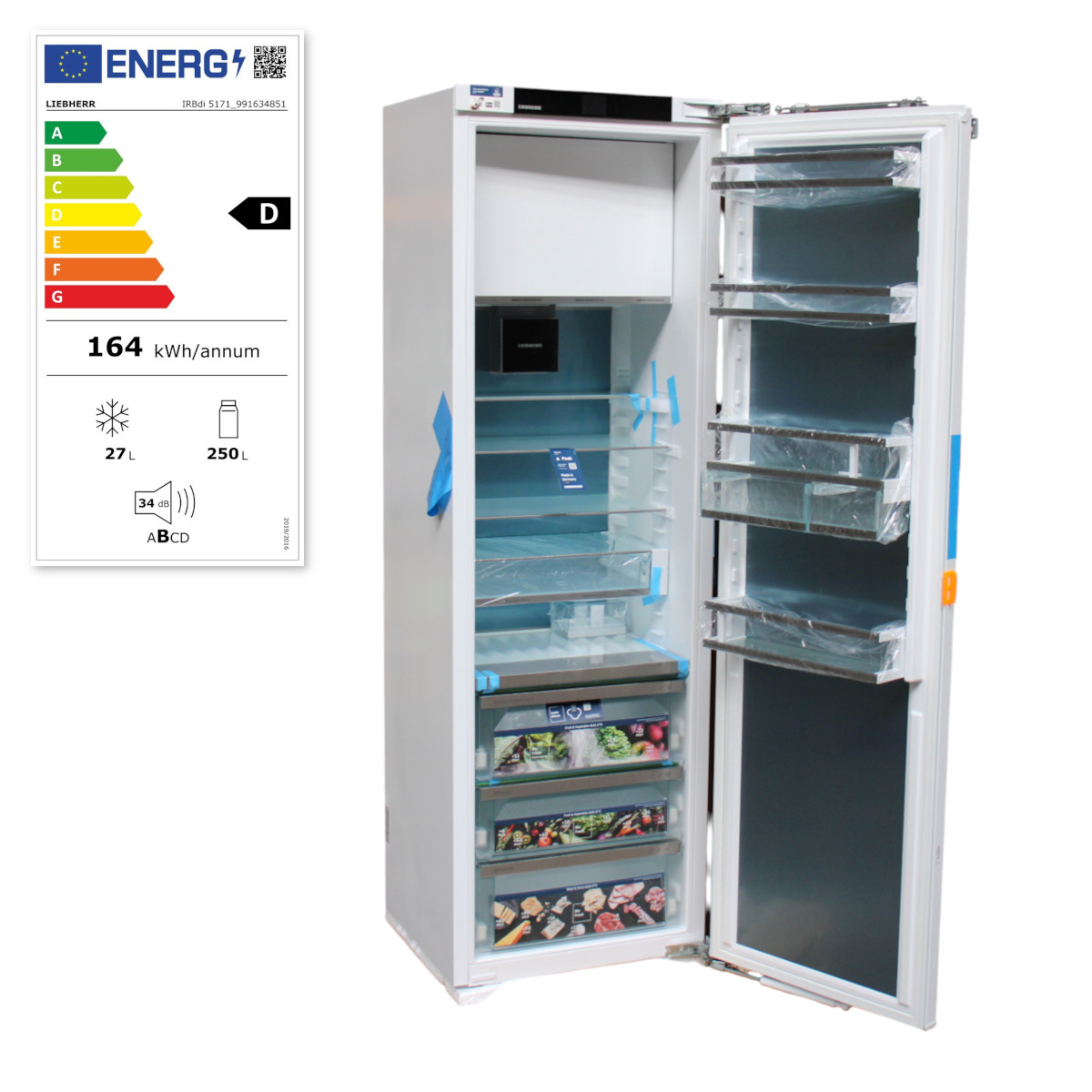 Liebherr IRBdi 5171-20 Peak Einbau Kühlschrank mit Gefrierfach 56cm 277L Weiß von Liebherr