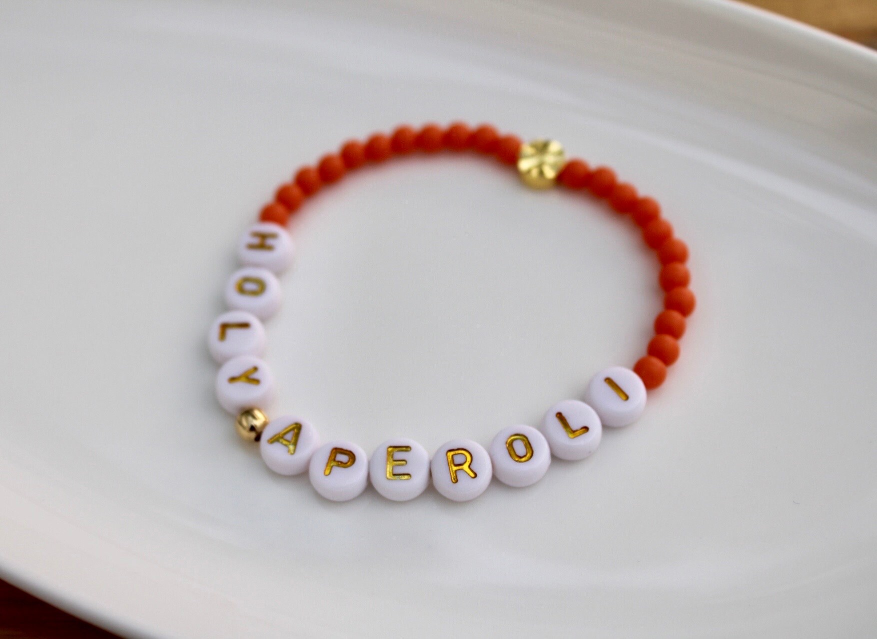Perlenarmband Holy Aperoli Gold Elastisch Perlenarmband Holy Aperoli Gold Elastisch von Lieblichbaendchen