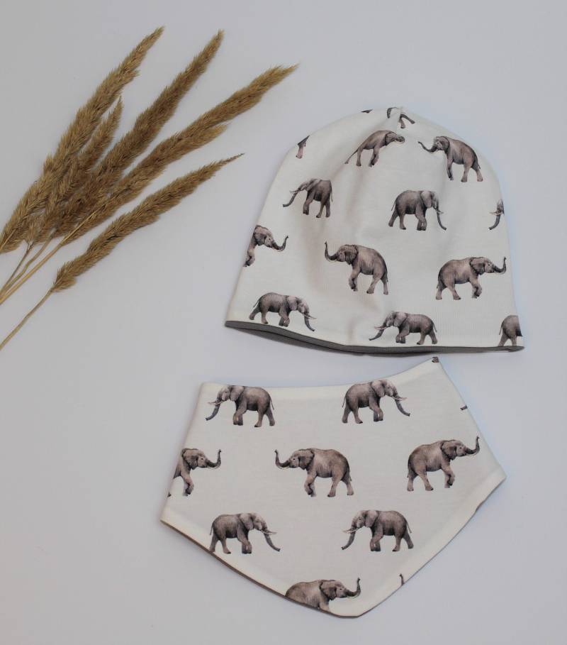 Mützenset Beanie Und Halstuch Elefanten Mützenset Beanie Und Halstuch Elefanten von LieblichkeitenManufa