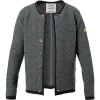 Liebling Herren Strickjanker grau Lammwolle unifarben von Liebling