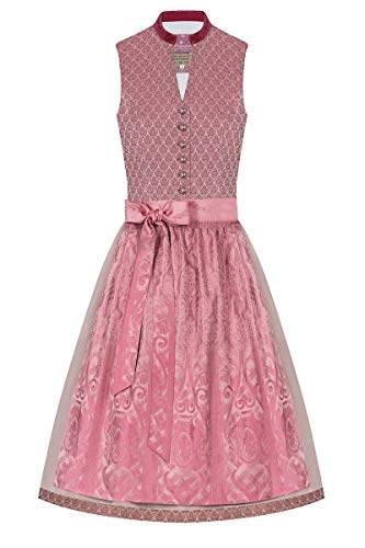 Lieblingsgwand Moser Trachten Polyester Midi Dirndl 65er Altrosa Valentina 004683 - limitiert, Rocklänge: ca. 65cm, mit Knopfleiste, Größe 36 von Lieblingsgwand