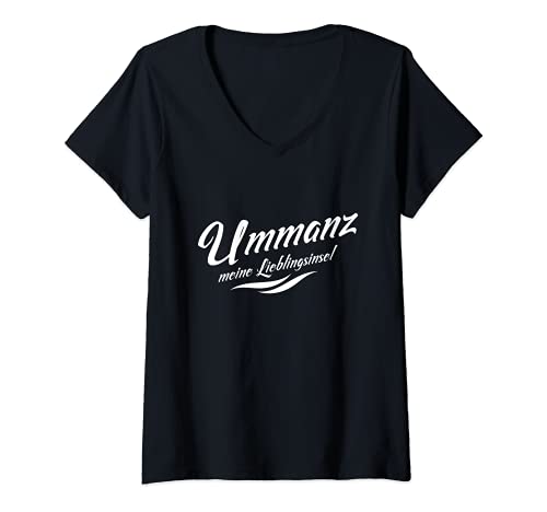Damen Meine Lieblingsinsel Ummanz T-Shirt mit V-Ausschnitt Damen Meine Lieblingsinsel Ummanz T-Shirt mit V-Ausschnitt von Lieblingsinsel Ummanz Design