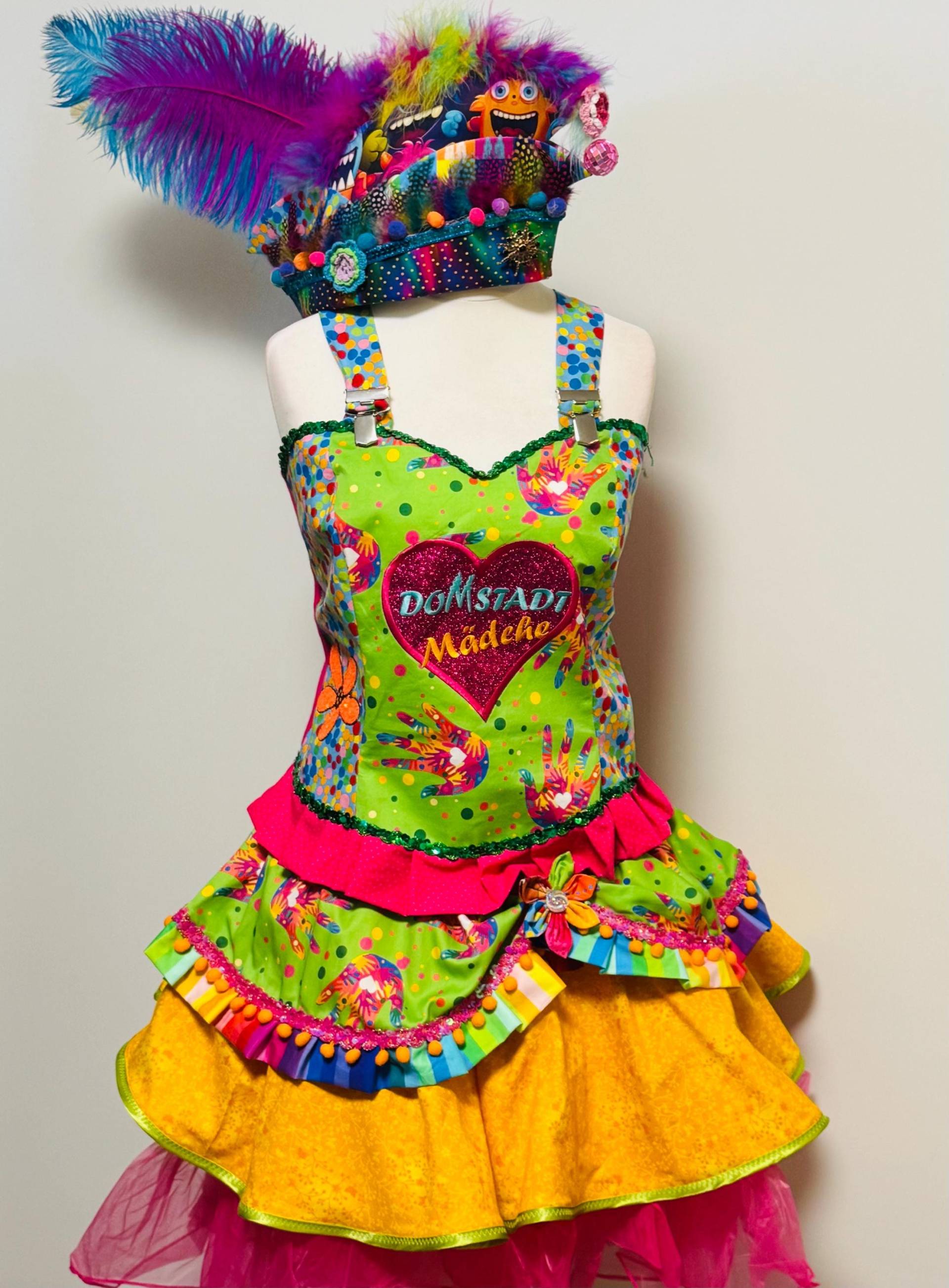 Köln Liebe Top Bustier - Gr. 36 -42 Elastisch Durch Bündchen Stoff Im Rücken. Der Hingucker. Ich Liebe Bunt. Lieblingskostüm von Lieblingskostuem