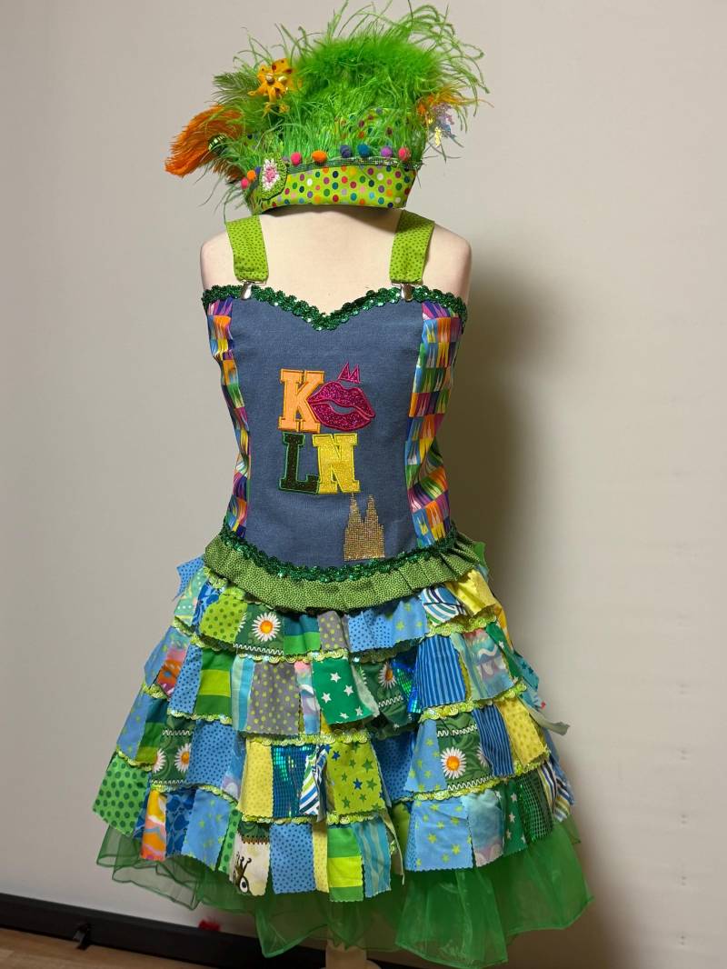 Köln Liebe Top Bustier - Gr. 36 -42 Elastisch Durch Bündchen Stoff Im Rücken. Der Hingucker. Ich Liebe Bunt. Lieblingskostüm von Lieblingskostuem