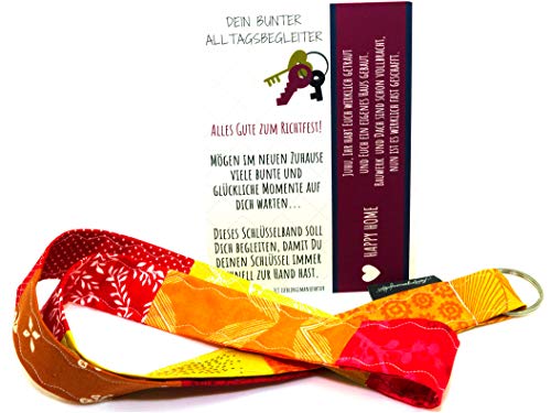 Herzliches Richtfest Geschenk - Schlüsselanhänger mit bunter Botschaft - originelle Geschenkidee zum Einzug – das perfekte Mitbringsel von Lieblingsmanufaktur