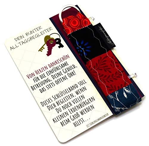 Lieblingsmanufaktur Einzigartiges Geschenk Tagesmutter Dankeschön - Schlüsselanhänger Karte & Botschaft einfach Danke sagen - leuchtendes Abschiedsgeschenk Tagesmutter von Lieblingsmanufaktur