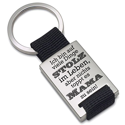 Lieblingsmensch Metall Schlüsselanhänger Modell: Ich bin auf viele Dinge stolz - Mama von Lieblingsmensch