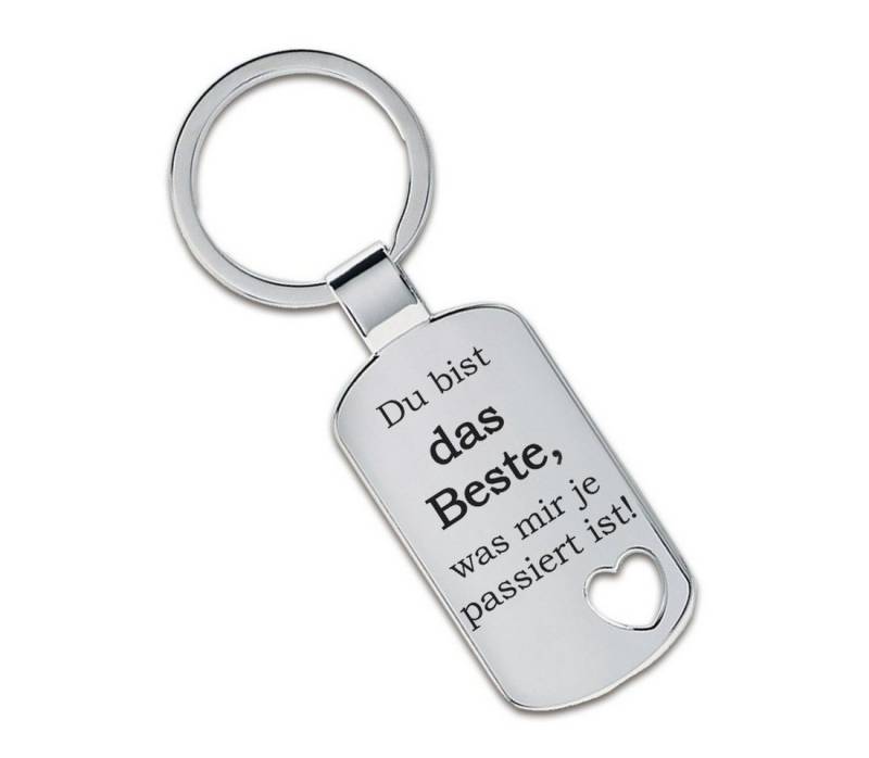 Lieblingsmensch Schlüsselanhänger Du bist das Beste, was mir je passiert ist! - ein tolles Geschenk (Schlüsselanhänger mit Gravur, inklusive Schlüsselring), Robuste und filigrane Lasergravur von Lieblingsmensch
