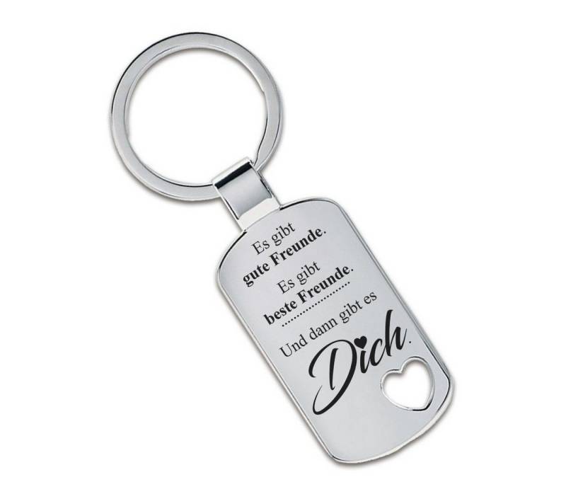 Lieblingsmensch Schlüsselanhänger Es gibt gute Freunde. Es gibt beste Freunde. Und dann gibt es Dich. (Schlüsselanhänger mit Gravur, inklusive Schlüsselring), Robuste und filigrane Lasergravur von Lieblingsmensch