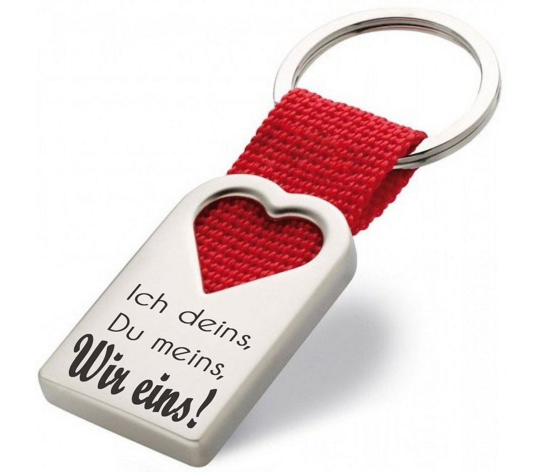 Lieblingsmensch Schlüsselanhänger Ich deins, Du meins, Wir eins - liebevolles & romantisches Geschenk (Schlüsselanhänger mit Gravur, inklusive Schlüsselring), Robuste und filigrane Lasergravur von Lieblingsmensch