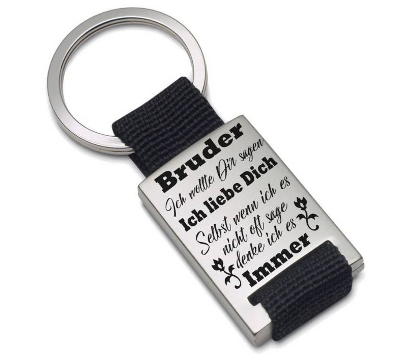 Lieblingsmensch Schlüsselanhänger Ich wollte Dir sagen - Bruder - ein tolles Geschenk (Schlüsselanhänger mit Gravur, inklusive Schlüsselring), Robuste und filigrane Lasergravur von Lieblingsmensch