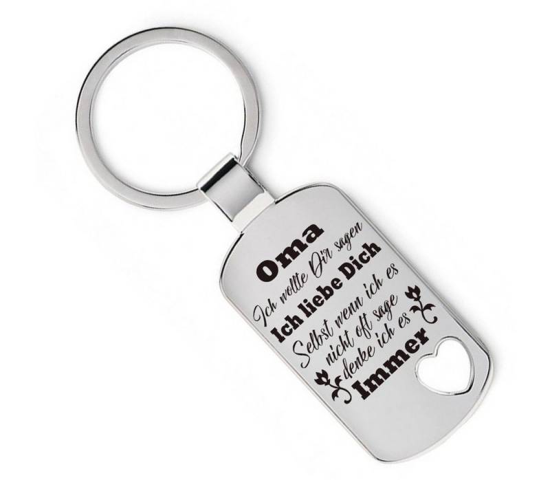 Lieblingsmensch Schlüsselanhänger Ich wollte Dir sagen - Oma - ein tolles Geschenk und Glücksbringer (Schlüsselanhänger mit Gravur, inklusive Schlüsselring), Robuste und filigrane Lasergravur von Lieblingsmensch