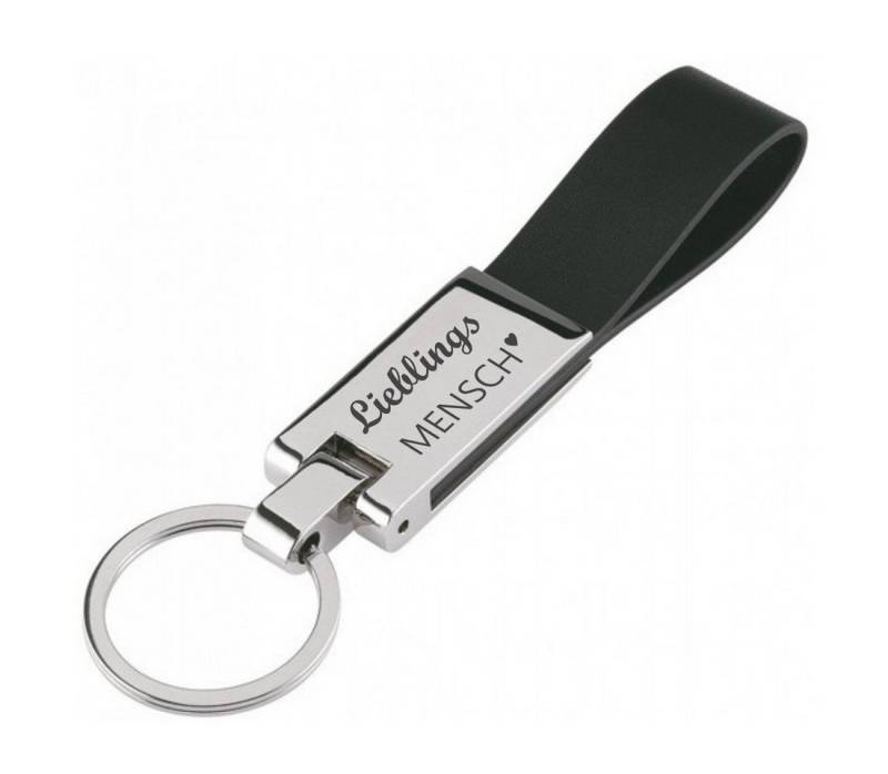 Lieblingsmensch Schlüsselanhänger Lieblings Mensch mit Lederschlaufe - tolles Geschenk (Schlüsselanhänger mit Gravur, inklusive Schlüsselring), Robuste und filigrane Lasergravur von Lieblingsmensch