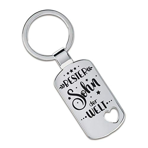 Lieblingsmensch Schlüsselanhänger Modell: Bester Sohn der Welt - Ausgestanztes Herz von Lieblingsmensch