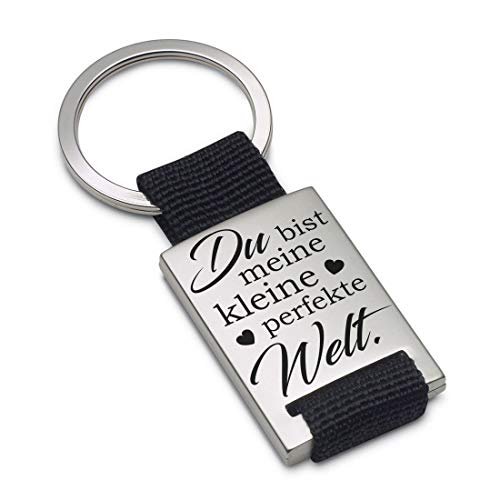 Lieblingsmensch Schlüsselanhänger Modell: Du bist meine kleine perfekte Welt. - Textil Lieblingsmensch Schlüsselanhänger Modell: Du bist meine kleine perfekte Welt. - Textil von Lieblingsmensch