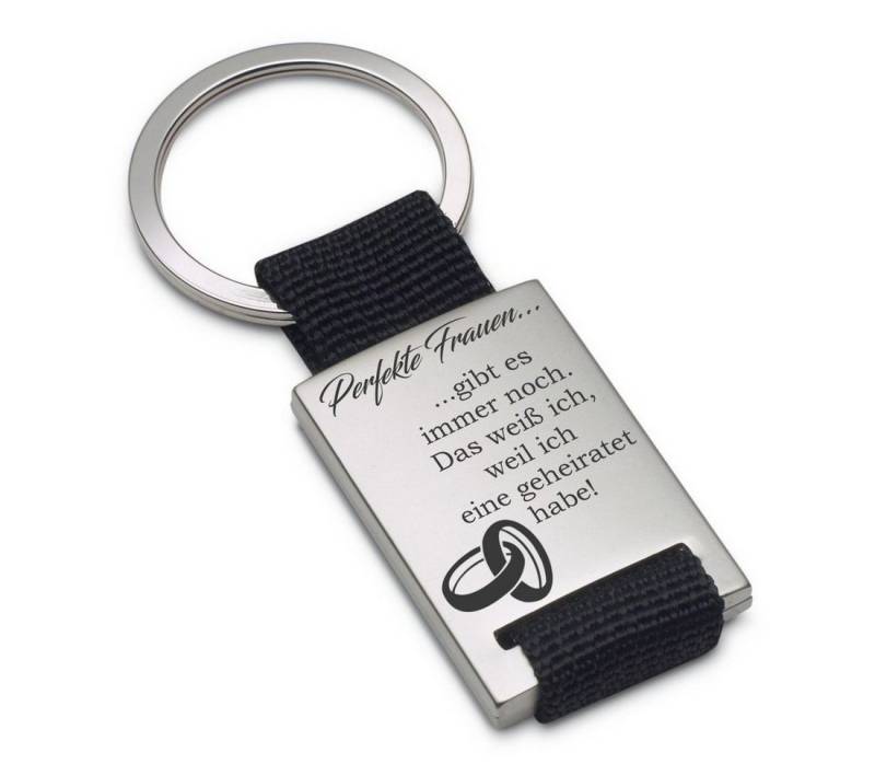 Lieblingsmensch Schlüsselanhänger Perfekte Frauen... gibt es immer noch - liebevoll & romantisch (Schlüsselanhänger mit Gravur, inklusive Schlüsselring), Robuste und filigrane Lasergravur von Lieblingsmensch