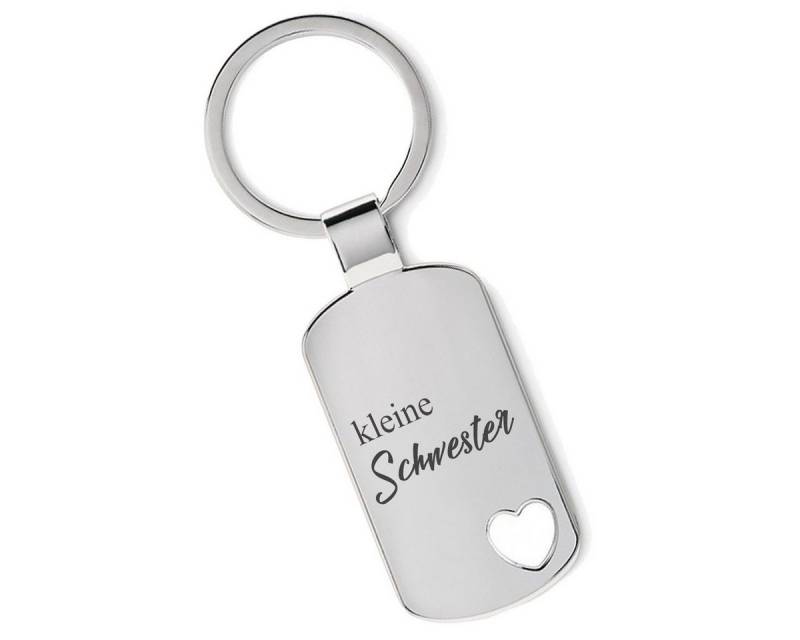 Lieblingsmensch Schlüsselanhänger Set - kleine Schwester - große Schwester - ein tolles Geschenk (Schlüsselanhänger mit Gravur, inklusive Schlüsselring), Robuste und filigrane Lasergravur von Lieblingsmensch