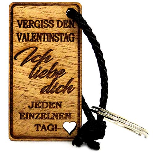 Lieblingsmensch Schlüsselanhänger aus Holz Modell: Vergiss den Valentinstag von Lieblingsmensch