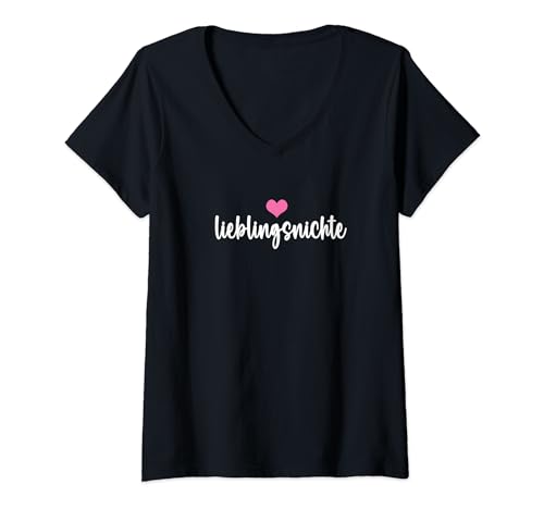 Damen Lieblings Nichte Mädchen Beste Nichten Lieblingsnichte T-Shirt mit V-Ausschnitt Damen Lieblings Nichte Mädchen Beste Nichten Lieblingsnichte T-Shirt mit V-Ausschnitt von Lieblingsnichte Geschenke Geschenkideen Nichten
