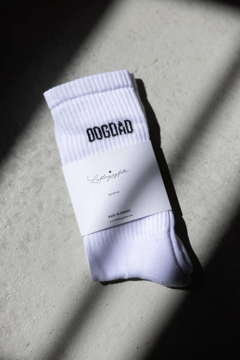 Lieblingspfote Dogdad Socken Weiss von Lieblingspfote