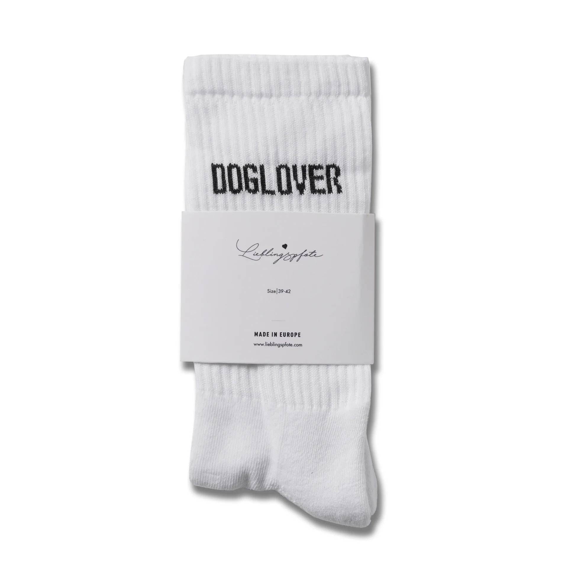 Lieblingspfote Doglover Socken Weiss von Lieblingspfote