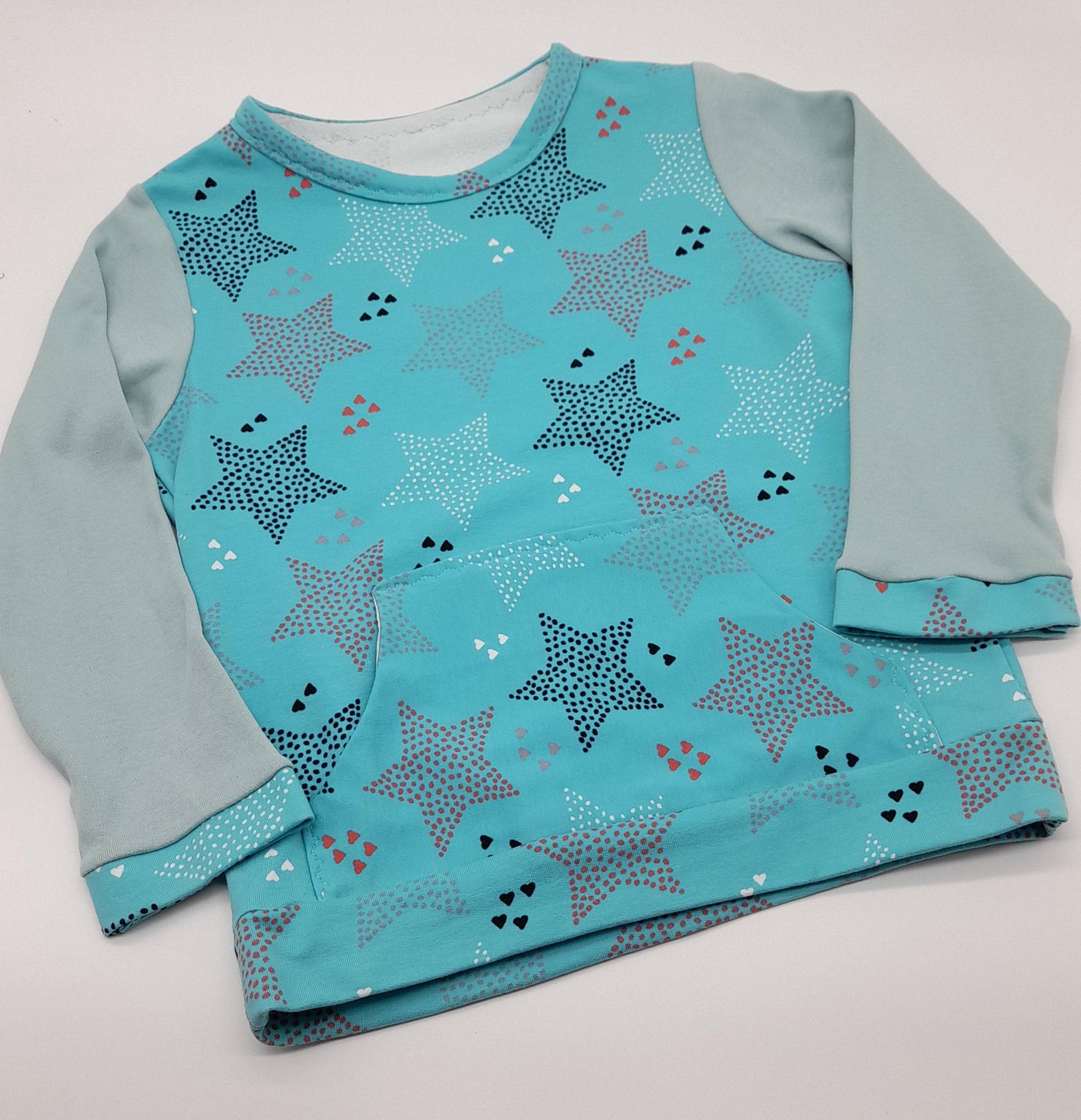 Langarmshirt Gr. 110 Sweatshirt, Wintershirt, Weihnachtsgeschenk, Unisex, Sterne von Lieblingsshop4You