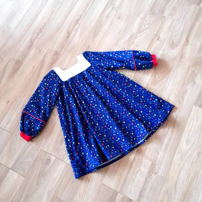 Mädchenkleid Gr. 122 Aus Baumwollflanell, Winterkleid, Flanellkleid, Geschenk Zum Geburtstag, Zu Weihnachten, Für Mädchen von Lieblingsshop4You