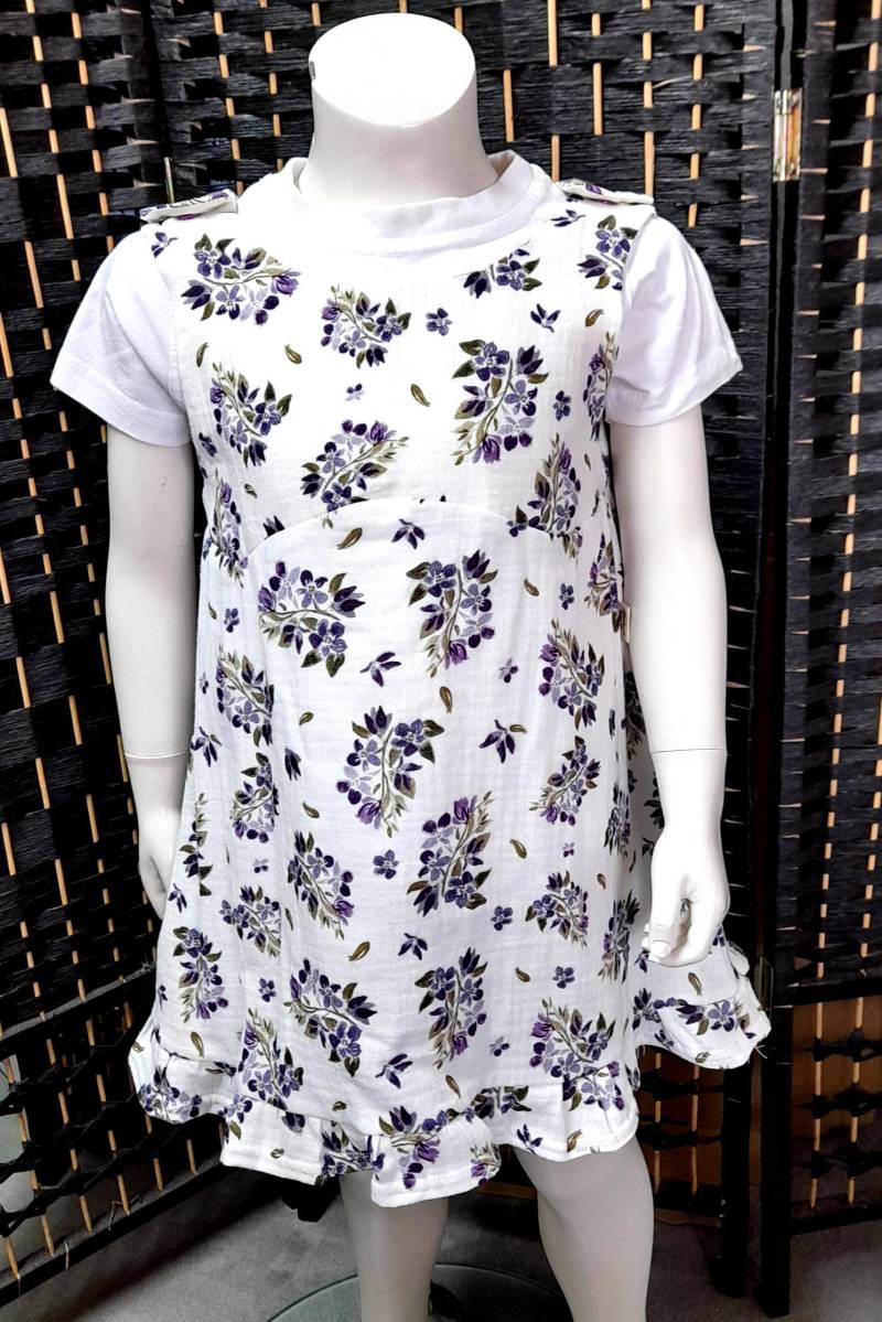 Trägerkleid Gr. 98 Für Kleine Mädchen Aus Bio-Musselin von Lieblingsshop4You