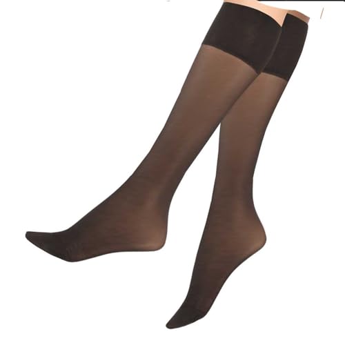 5er Pack Knie 20 den Transparent oder 40 DEN Nylon Fein-Kniestrümpfe breiter Komfortbund Damen (GRAPHITE 40 Den) von Lieblingsstrumpf24