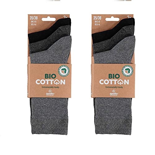 Lieblingsstrumpf24 by Koronowski 6 Paar Bio Baumwolle Socken Basic-Socken Öko-Tex Standard 100 ohne Naht (39-42, MULTI GREY) von Lieblingsstrumpf24 by Koronowski