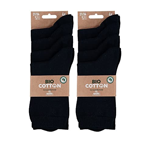 Lieblingsstrumpf24 by Koronowski 8 Paar Bio Baumwolle Socken ohne Naht Kinder Junge Mädchen Basic-Socken Öko-Tex Standard 100 (23-26, NAVY) von Lieblingsstrumpf24 by Koronowski