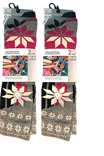 4 Paar Thermo Kniestrümpfe Kinder Innenfrottee Winterware Baumwolle Oeko-tex Standard 100 (31-34, Mix Mädchen) von Lieblingsstrumpf24