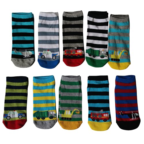 Lieblingsstrumpf24 10er Pack Socken Kinder Jungen Mädchen Baumwolle Öko-Tex Standard 100 (31-34, Sneaker Socken Motiv Boy) von Lieblingsstrumpf24