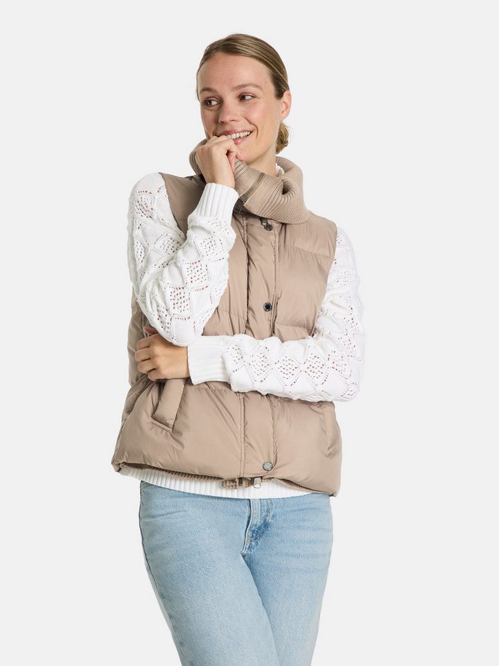 Lieblingsstück Steppweste BatonL mit Strick-Details von Lieblingsstück
