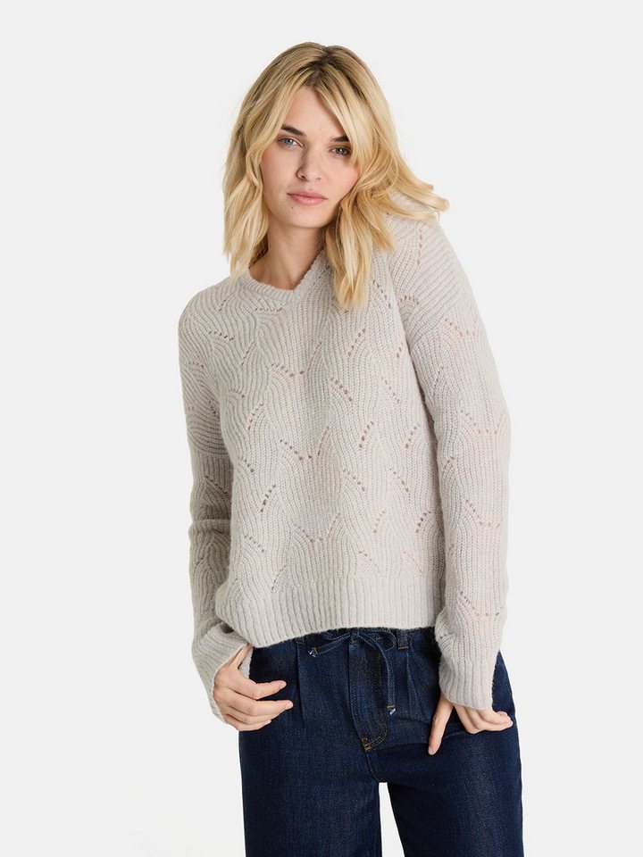 Lieblingsstück Strickpullover SölveL mit dezentem Lochmuster, V-Neck von Lieblingsstück