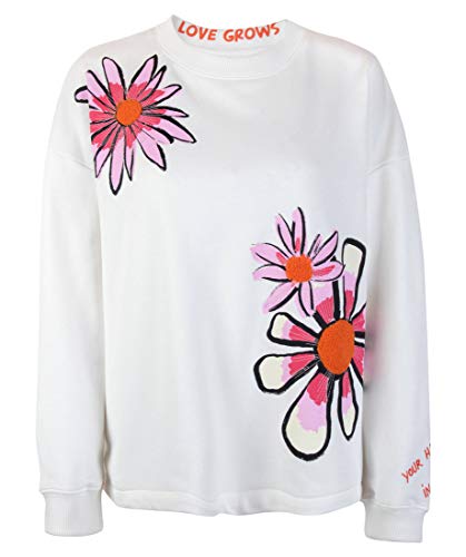 Lieblingsstück Sweatshirt 'UtinaL' mit Blumenmotiv Ecru (110 Offwhite) M von Lieblingsstück