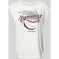 Lieblingsstück T-Shirt mit Kappärmeln Modell 'Cathalin' in Offwhite, Größe M von Lieblingsstück