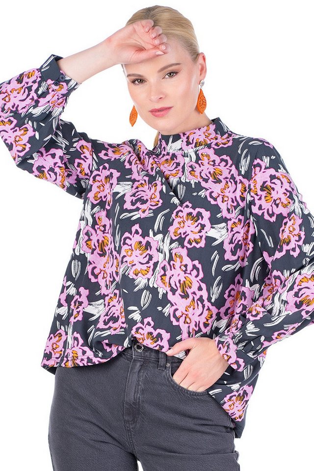 Lieblingsstück Trachtenbluse Bluse - RAUNI - anthrazit von Lieblingsstück