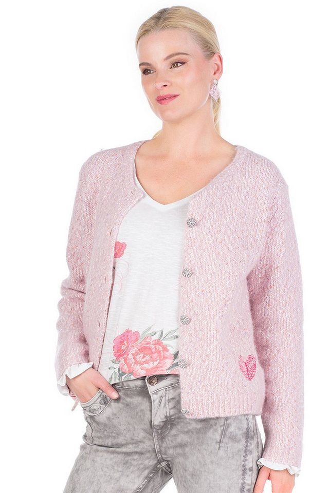 Lieblingsstück Trachtenstrickjacke Strickjacke Damen - MEDEA - fresh rose von Lieblingsstück