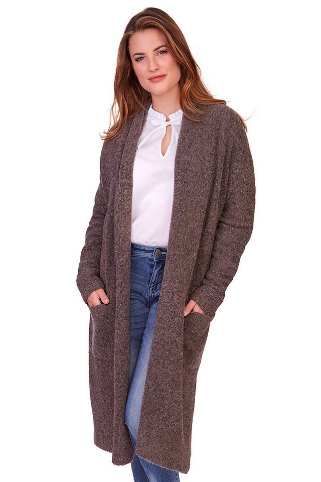 Lieblingsstück Trachtenstrickjacke Strickmantel Damen - LINALA - dunkeltaupe von Lieblingsstück