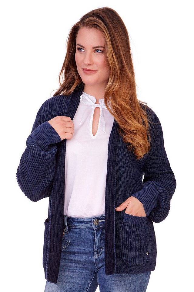 Lieblingsstück Trachtenstrickjacke Strickjacke Damen - KAIRI - dark denim, plum von Lieblingsstück